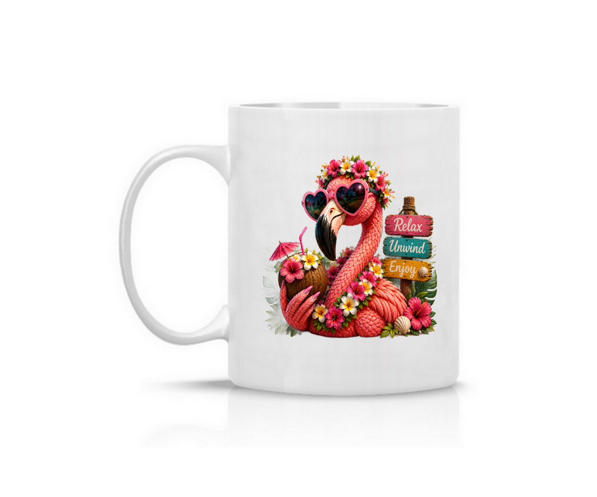 Flamingo Desenli Kupa kupa mockup görseli